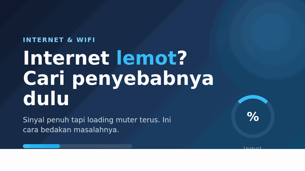 Internet lemot? Ini penyebab dan cara mengatasinya
