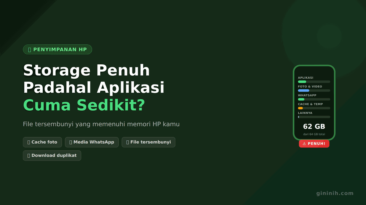 Penyimpanan HP Penuh Padahal Aplikasi Sedikit? Ini Penyebab dan Cara Mengatasinya