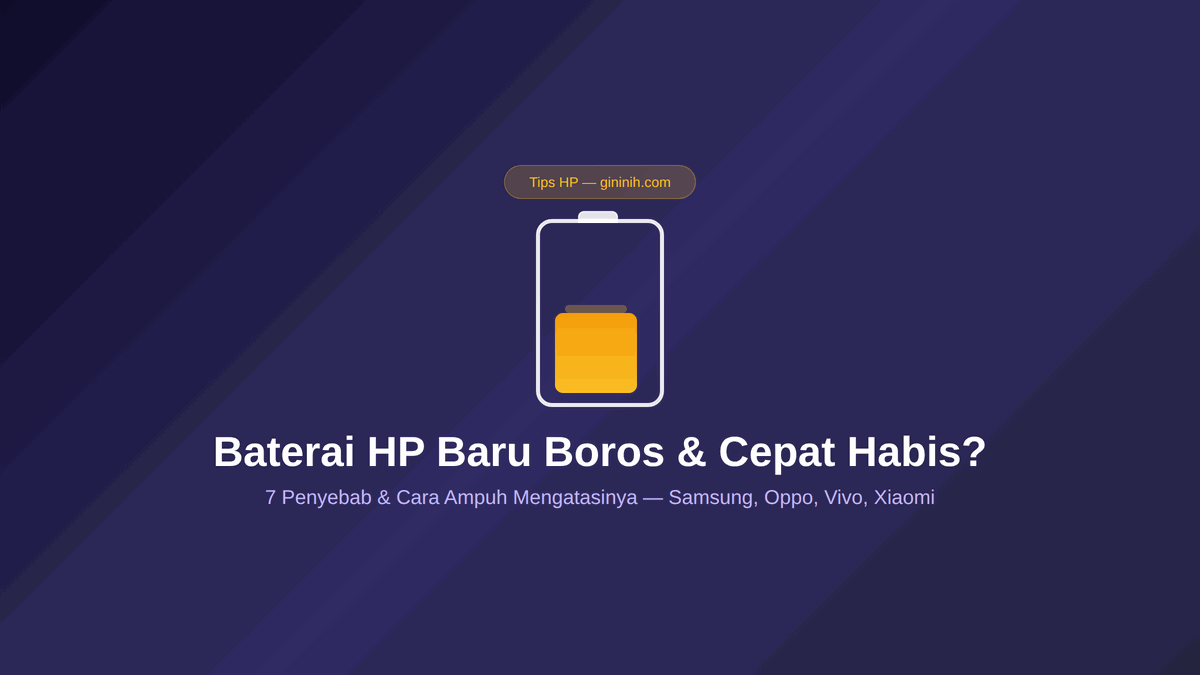 ilustrasi baterai HP baru boros cepat habis