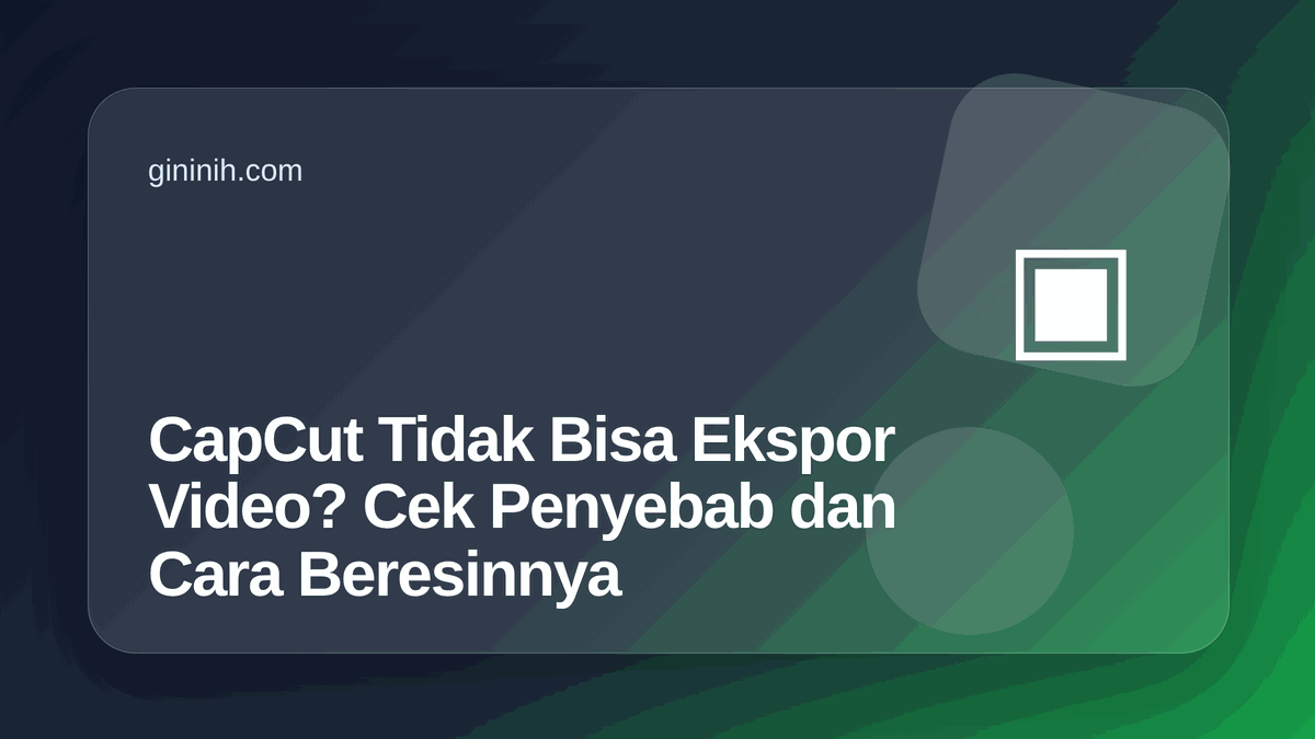 Ilustrasi CapCut gagal ekspor video