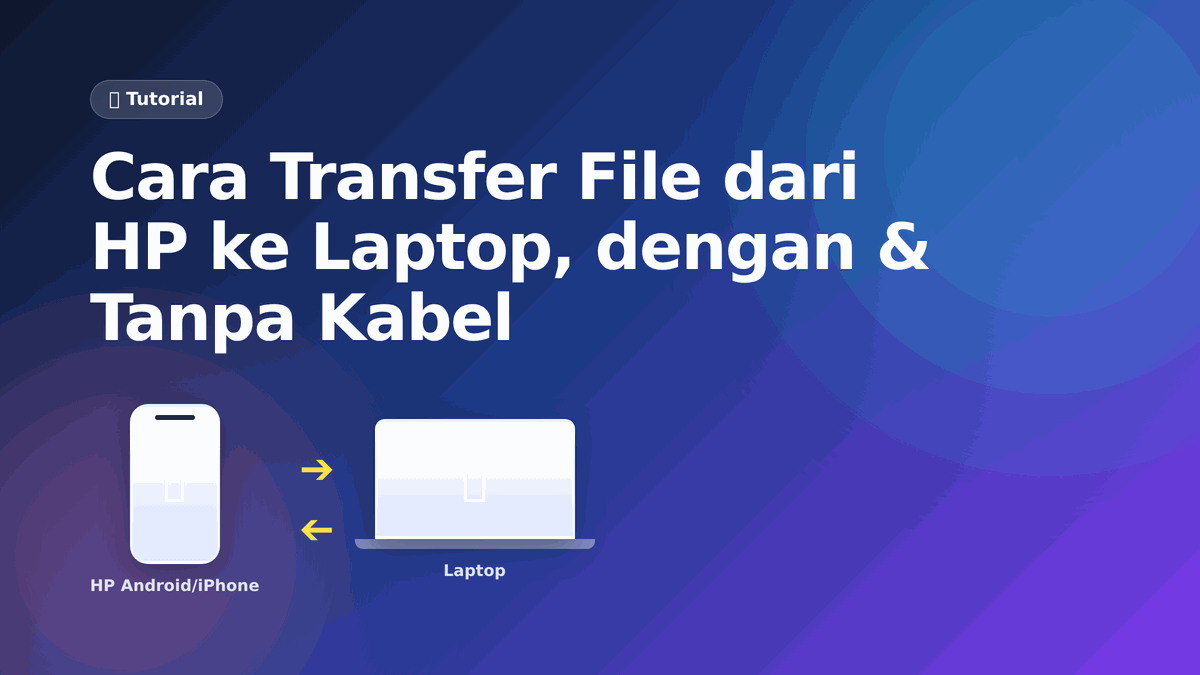 Ilustrasi transfer file dari HP ke laptop