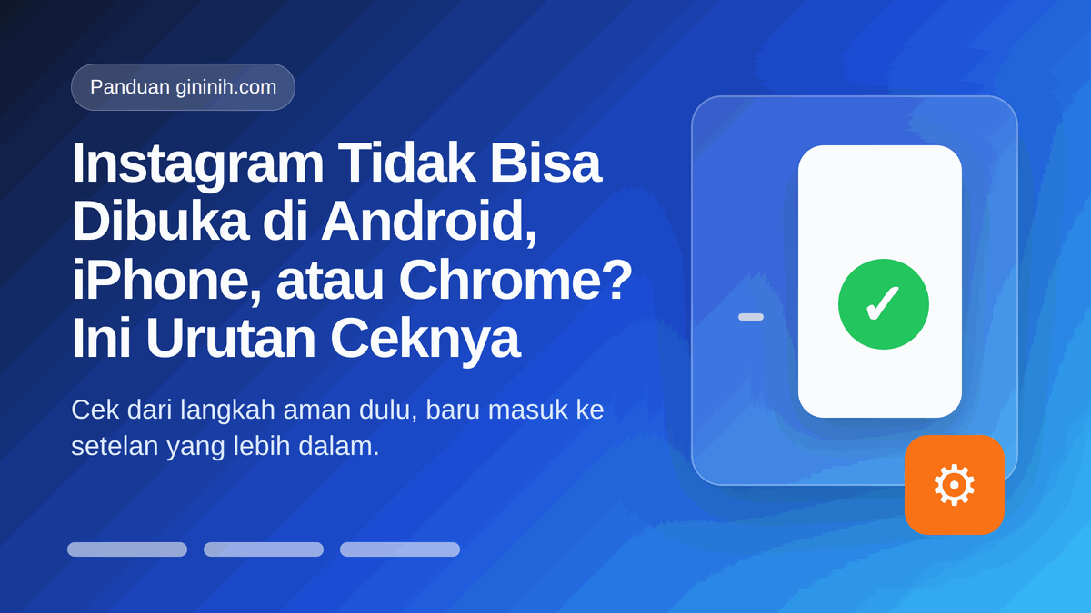 Ilustrasi pengecekan Instagram yang gagal dibuka di HP dan browser