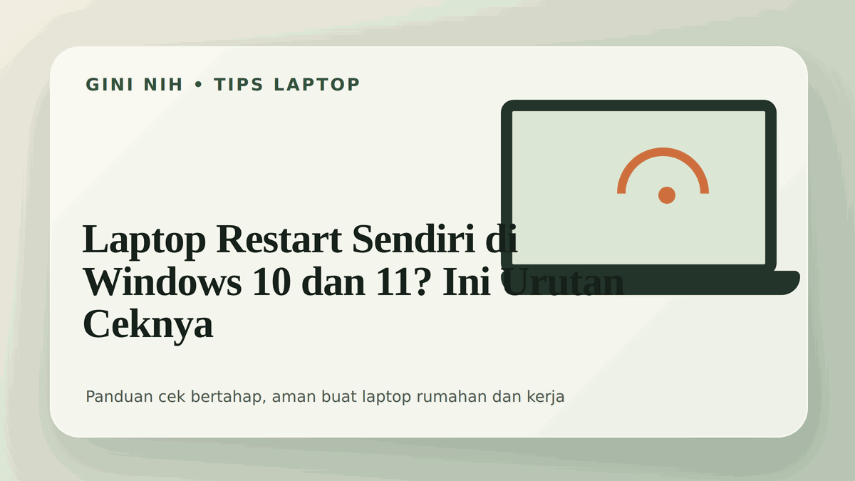 Ilustrasi laptop restart sendiri di windows 10 dan 11? ini urutan ceknya
