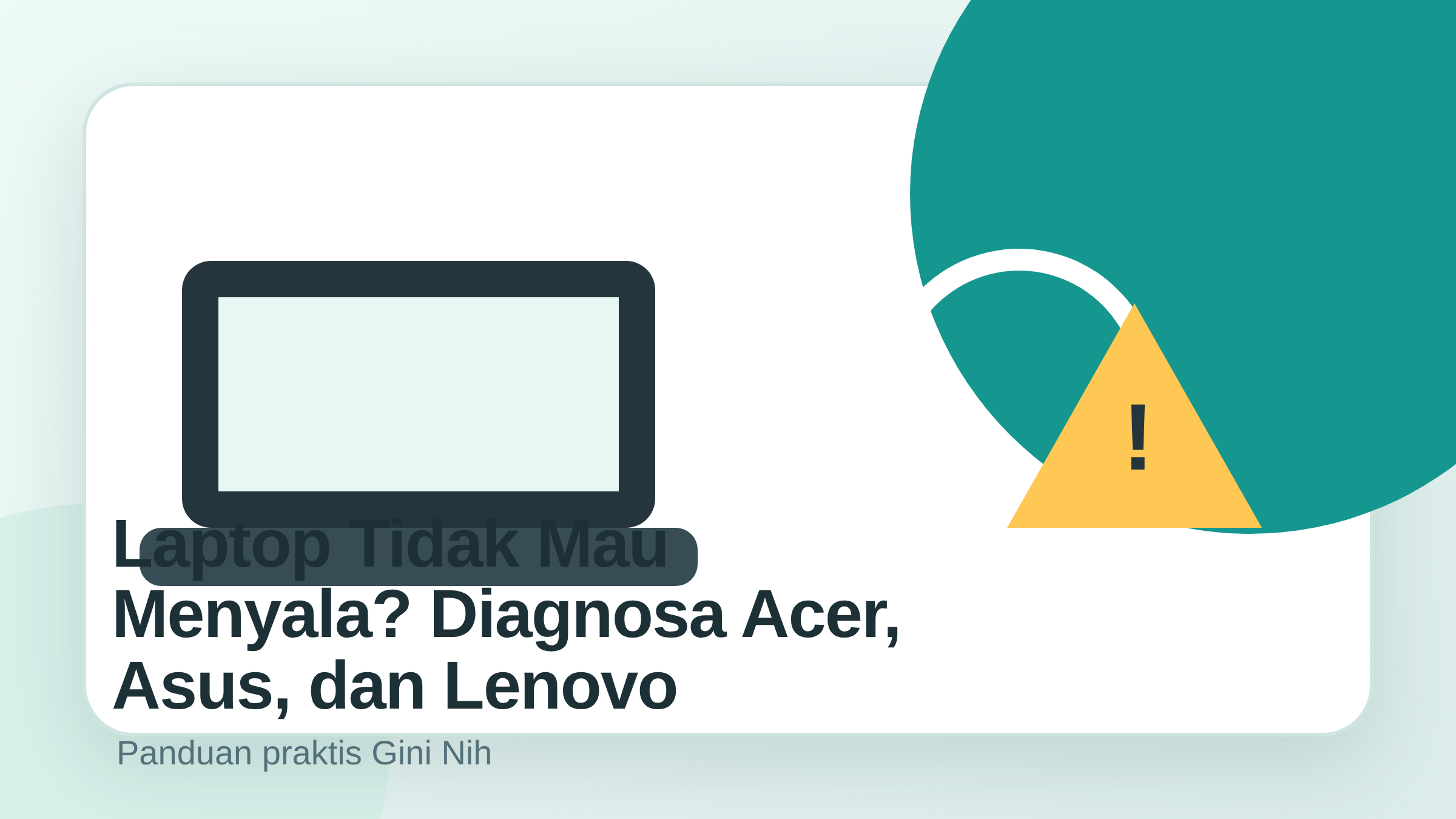 Ilustrasi laptop tidak mau menyala? diagnosa acer, asus, dan lenovo
