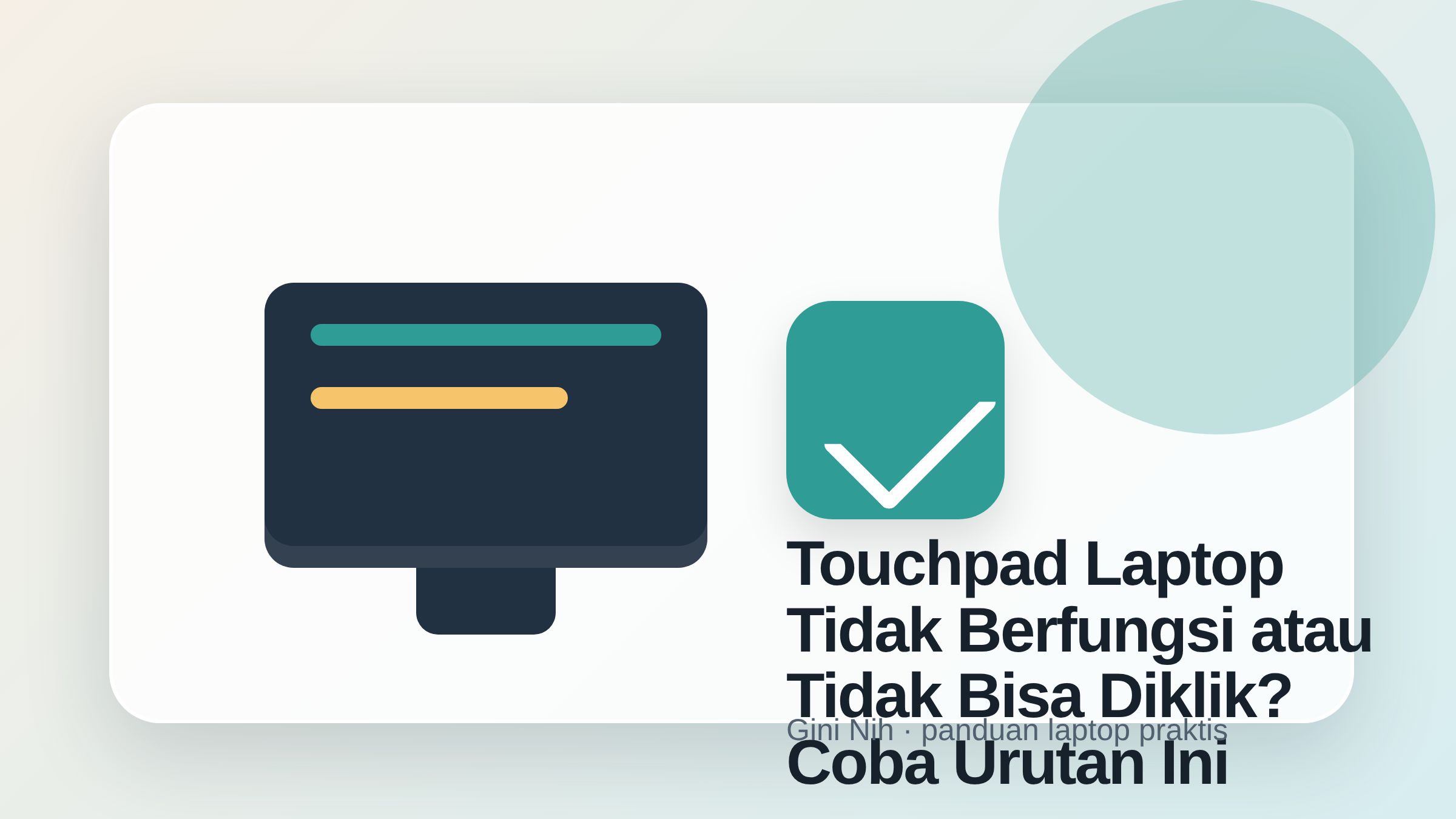 Ilustrasi touchpad laptop tidak berfungsi atau tidak bisa diklik? coba urutan ini