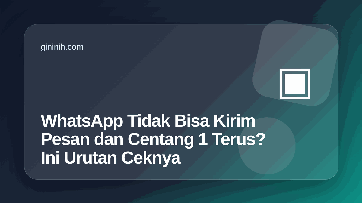 Ilustrasi WhatsApp centang satu terus